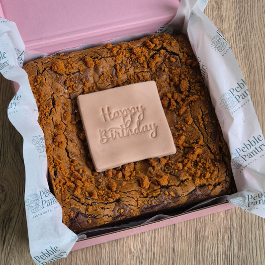 Biscoff Brownie Slab | Personalised Message